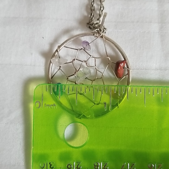 Vintage Silver Dream Catcher Stone Necklace - Picture 5 of 5